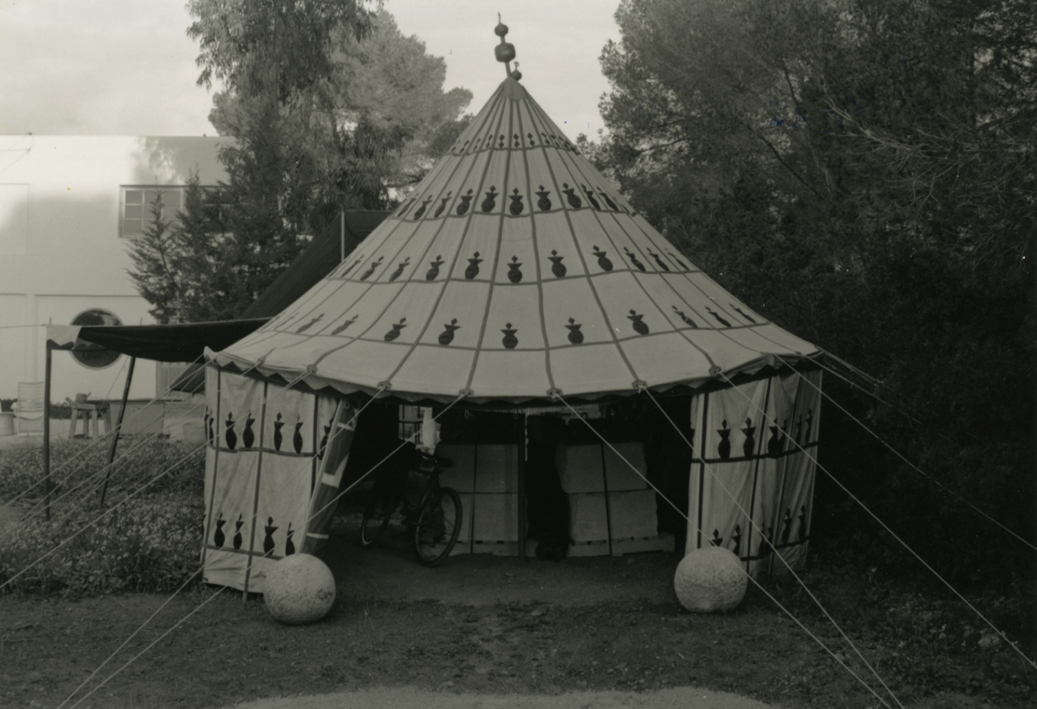 Metal horses tent; workshop; garden